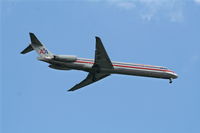 N496AA @ MCO - American MD-80 arriving from ORD - by Florida Metal
