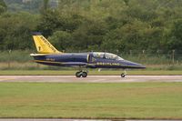 ES-YLX @ EGVA - Taken at the Royal International Air Tattoo 2008 during arrivals and departures (show days cancelled due to bad weather) - by Steve Staunton