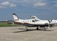 N924BB @ KAXN - A one year old TBM850 sitting on the ramps with the jets