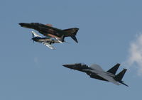 89-0495 @ MCF - F-15 heritage flight with F-4 and P-51