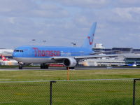 G-OBYE @ EGCC - Thomson - by chrishall