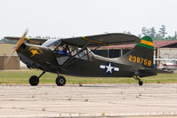 N1156V @ SFQ - 1943 Stinson L-5 N1156 (298758) Gayle Ann taxiing to the fuel station.