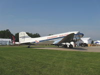 N44V @ OSH - 1942 Douglas DC-3, two P&W R-1830 recip. engines, in livery of Piedmont Airlines - by Doug Robertson