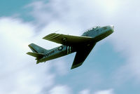 G-SABR @ EGSU - Rarely seen is the F-86A. After its appearance at the classic jets airshow of 1996 I did not see it flying again.