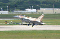 99-9426 @ NFW - Israeli F-16D (201) Landing at Carswell Field during a foactory test flight. - by Zane Adams