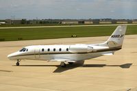 N560JF @ CID - Taxiing form Landmark FBO to Runway 13, as seen from my office window. - by Glenn E. Chatfield