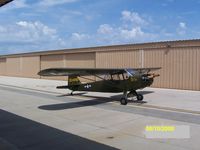 N616TP @ KGPM - 1943 Taylorcraft L2-B recently repainted to military colors. - by Owner