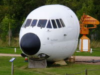G-APES @ EGNX - nose section preserved at the East Midlands Aeropark - by chris hall