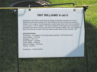 N222FJ @ OSH - 1997 Scaled Composites Inc. 271 (Williams V-JET II) two Williams FJX-2 turbofans 700 lb thrust each, data - by Doug Robertson