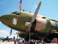 N2805J @ KOFF - SPOOKY DC-3 AT OFFUTT AFB - by Gary Schenaman