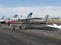 N6158R @ CYS - 1965 Cessna T210F Turbo CENTURION, Continental IO-520 - by Doug Robertson