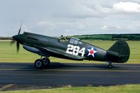 G-CDWH @ EGSU - One of the three different versions of the Curtiss Hawk that flew during the 2008 Flying Legends.