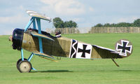 G-CDXR @ EGBK - Replica Fokker DR1 - Visitor to Sywell on 2008 Ragwing Fly-in day - by Terry Fletcher