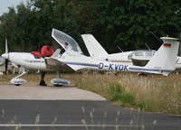 D-KVOK @ LFNG - Arriving from flight and parked here for the night... - by Shunn311