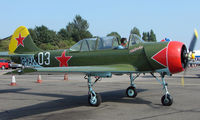 G-YAKR @ EGSX - Yak52 , White 03 , at North Weald