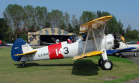 N63590 @ EGSX - 1943 Boeing Stearman at North Weald in immaculate condition