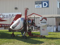 N149SW @ OSH - 2005 Woodrun AAI SPARROWHAWK autogyro, rotor removed, Subaru pusher, tri-blade prop - by Doug Robertson