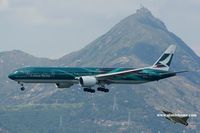 B-KPF @ VHHH - Colorful Cathay Pacific approaching runway 25R - by Michel Teiten ( www.mablehome.com )