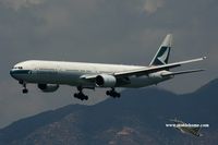 B-HNJ @ VHHH - Cathay Pacific approaching runway 25R - by Michel Teiten ( www.mablehome.com )