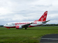 G-CDKD @ EGPF - Globespan B737 Taxiing out for departure at Glasgow airport - by Mike stanners