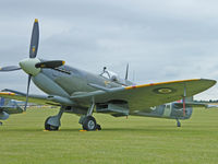 G-ASJV @ EGSU - Spitfire LF.IXC/Duxford