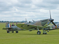 P7350 @ EGSU - Spitfire IIA/Battle of Britain Memorial Flight/Duxford - by Ian Woodcock