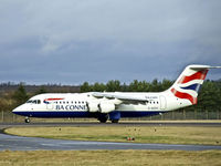 G-BZAY @ EGPH - BA RJ100 Arriving at EDI on rwy24 - by Mike stanners