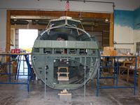 44-85813 @ I74 - Fuselage re-assembly- front view. - by Bob Simmermon