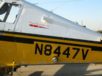 N8847V @ MIT - Close-up of logo on Inland Crop Dusters 1976 Rockwell International S-2R fitted as duster @ Shafter, CA - by Steve Nation