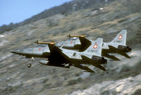 J-3077 @ LSMJ - Directly after take off these Tigers make a right turn out of the Rhone valley.