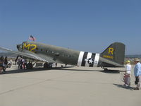 N45366 @ CMA - 1943 Douglas DC-3 as C53D SKYTROOPER 'D-Day Doll', two Curtiss-Wright R-1820-56 1,200 Hp each, invasion stripes - by Doug Robertson