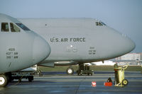 86-0013 @ EDDF - C-5B 86-0013 together with C-141B 64-0619 on the ramp Rhein Main AB during the build up of American Forces in Hungary during the Balkan crisis.