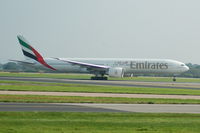 A6-EBS @ EGCC - Emirates - Taking Off - by David Burrell