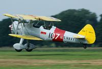 N52545 @ EBDT - PT-17 Kaydet in nice US Navy colours.