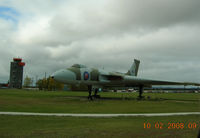 XL361 @ CYYR - Avro Vulcan on display at Goose Bay - by John J. Boling