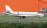 N888SF @ EGGW - Cessna 680 taxies out from Luton after a re fuel stop - by Terry Fletcher