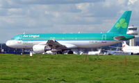 EI-DET @ EGKK - Aer Lingus A320 about to depart London Gatwick - by Terry Fletcher