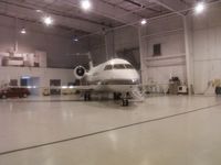N722DJ @ KPWK - in it's hangar - by XX