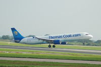 G-NIKO @ EGCC - Thomas Cook - Taking Off - by David Burrell