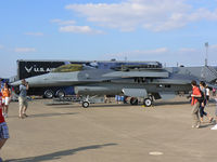 75-0745 @ AFW - First Production F-16 - Now used as a traveling exhibit for USAF Recuriting - by Zane Adams