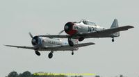 N36 @ ESN - AT-6 formation take off at Easton  MD - by J.G. Handelman