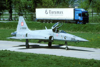J-3006 @ LSMJ - Turtmann was an airfield with a strange lay out with a public road between the runway and the taxiway. Note there is no fence between the aircraft and the truck. The runway can be seen in the background. Unfortunately Turtmann was closed in 2003.
