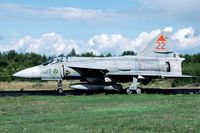 37422 @ ESDF - During the photo day of the exercise Baltic Link this Viggen was photographed. It was not long after the rain had stopped. - by Joop de Groot