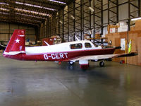 G-CERT @ EGMA - inside the hangar at Fowlmere - by chris hall