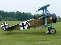 F-AZGN @ LFFQ - Fokker Dr1 F-AZGN painted as German Air Force DrI 403/17 - by Alex Smit