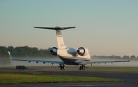 N327FX @ KHNB - Taxing for 27 departure... What a morning!! - by Travis McQueen