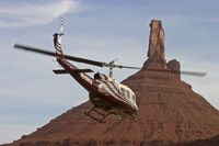 N510WW - Bell 210 flying over Moab, UT - by Franz Loew