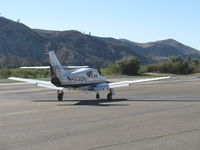 N4638W @ SZP - 1977 Rockwell 112TC-A TURBO ALPINE COMMANDER, Lycoming TIO-360-C1A6D 210 Hp, taxi to Rwy 04 - by Doug Robertson