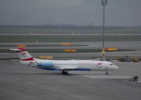 OE-LVO @ VIE - Maybe the first photo of Austrians newest Fokker 100 - the 100st Aircraft in the Fleet! - by Patrick Radosta