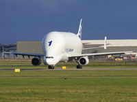 F-GSTA @ EGNR - Tranporting wings from Hawarden to Toulouse - by chris hall